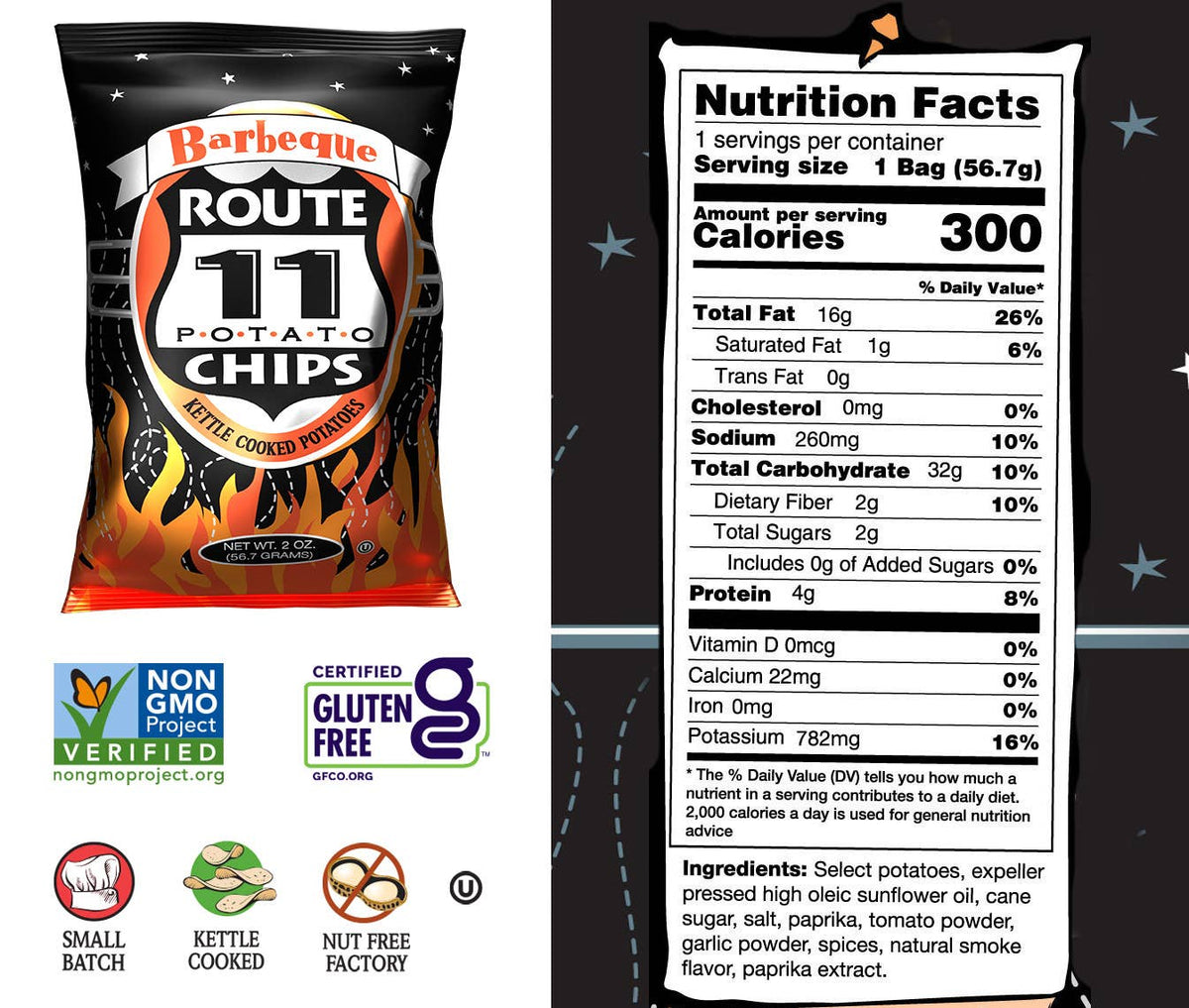 Route 11 Barbeque Potato Chips (2oz)
