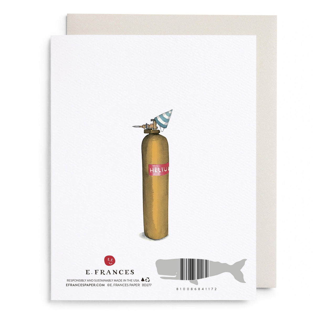 Helium 70 Birthday by E. Frances Paper, back
