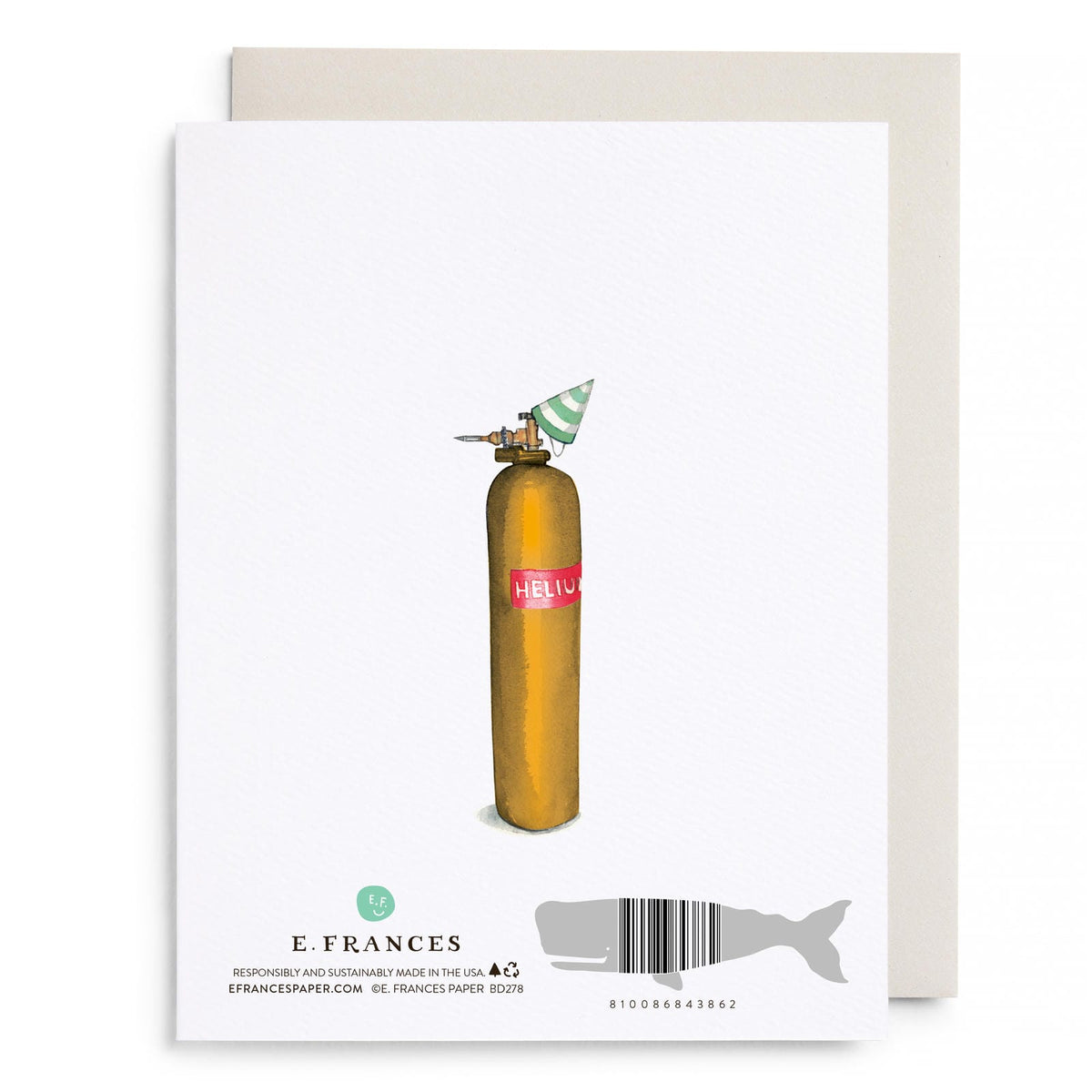 Helium 80 Birthday by E. Frances Paper, back