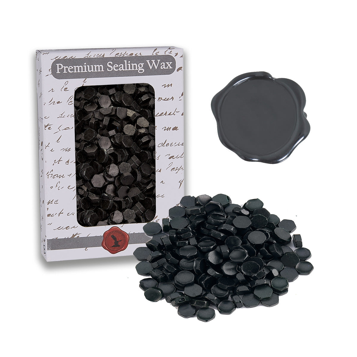 Nostalgic Impressions Black Sealing Wax Beads, 2 oz, About 85 Seals