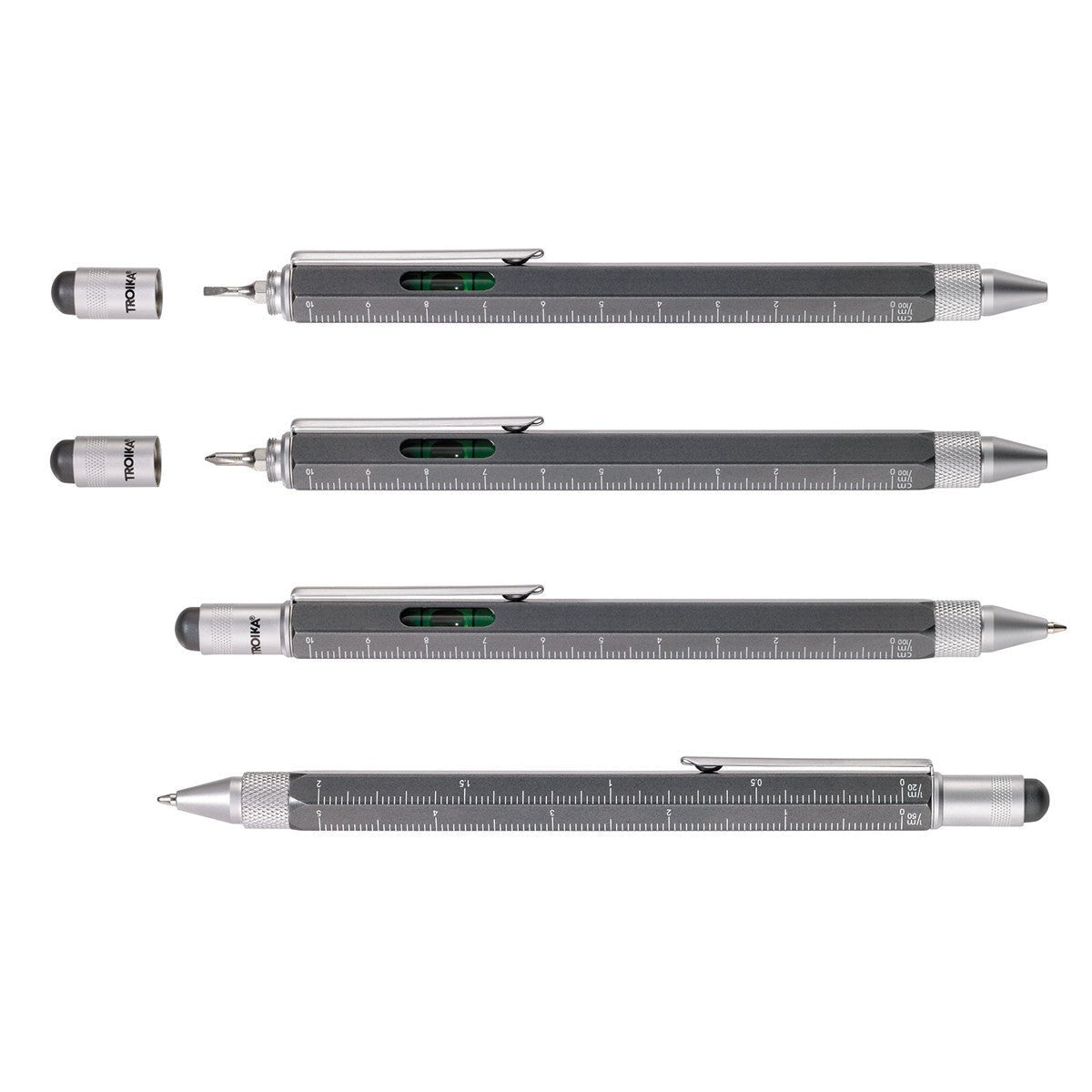 Troika Construction Pen PIP20 Multi-Tool Ballpoint Pen Titanium Grey