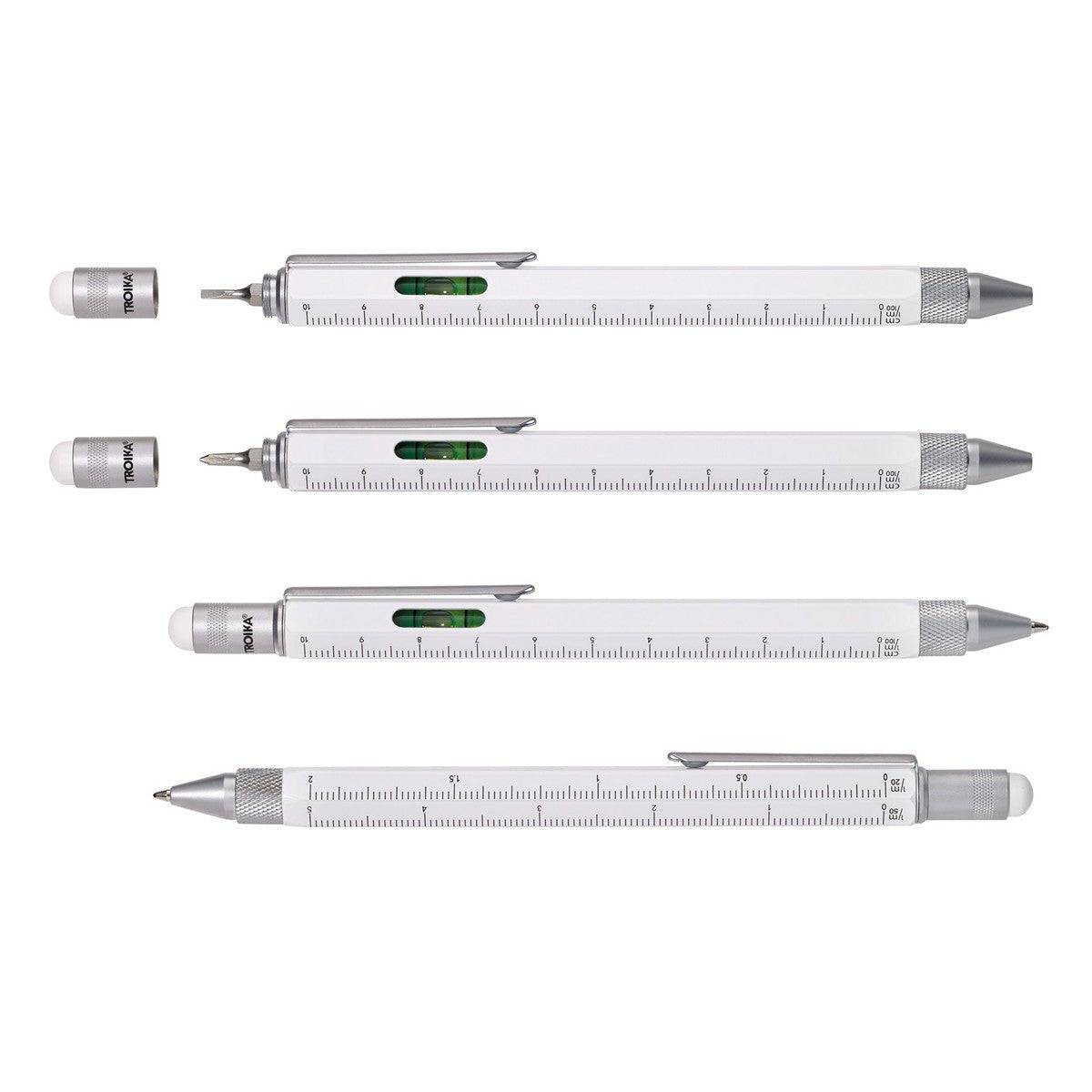 Troika Construction Pen PIP20 Multi-Tool Ballpoint Pen White