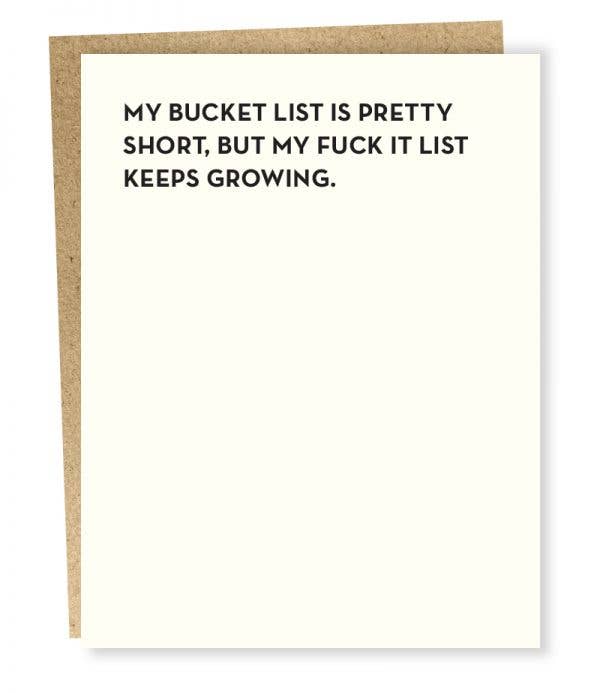 Bucket List Card