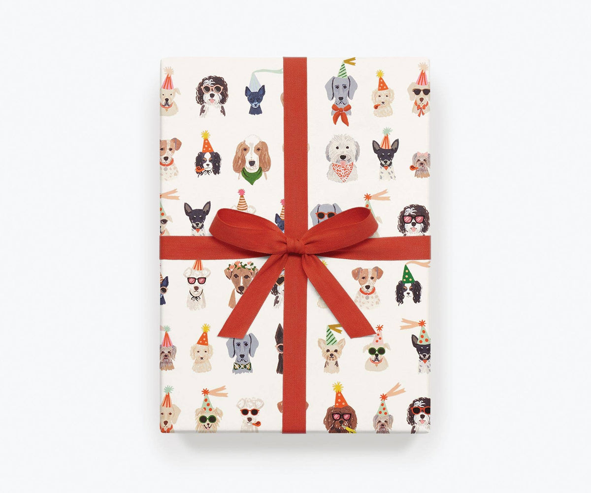 Single Party Pups Wrapping Sheet (Flat)