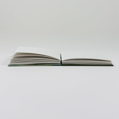 Coptic Stitch Handmade Book - Green & Pink