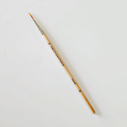 Watercolor paintbrush set of five wood brushes