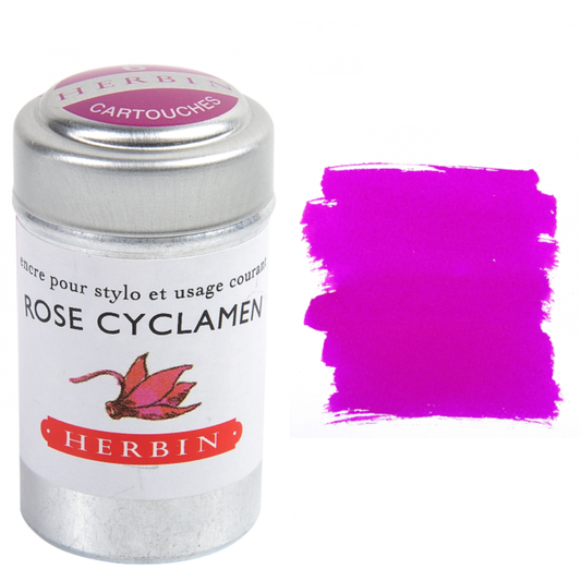 Rose Cyclamen (Pink Cyclamen) Fountain Pen Ink Cartridges - Tin of 6