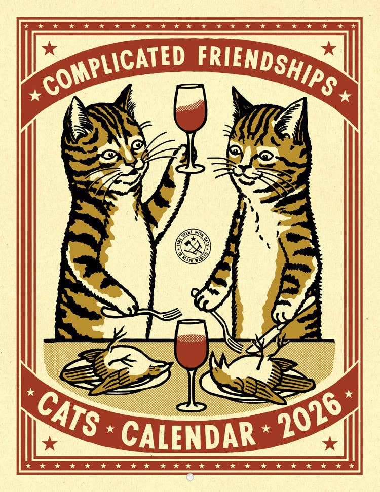 Complicated Friendships Cat 2026 Calendar: 8.5x11