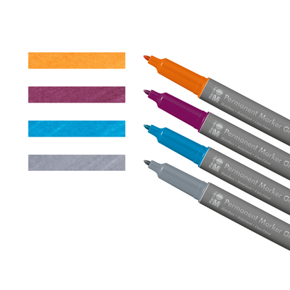 Marabu Graphix Permanent Marker - 4 Set