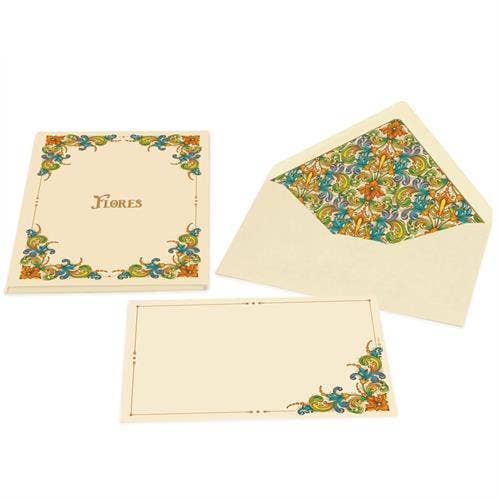 Portfolio Cards Large Size, Note Cards, Italian Stationery: PEACOCK
