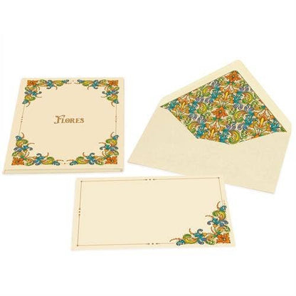 Portfolio Cards Large Size, Note Cards, Italian Stationery: PEACOCK