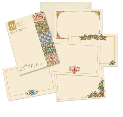 Portfolio Cards Large Size, Note Cards, Italian Stationery: PEACOCK