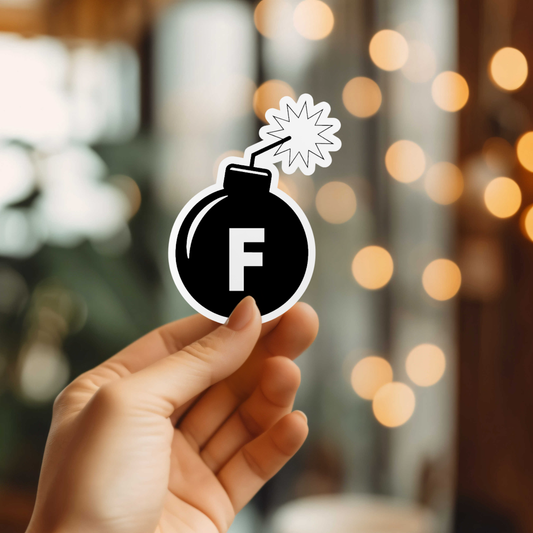Funny F Bomb Vinyl Sticker