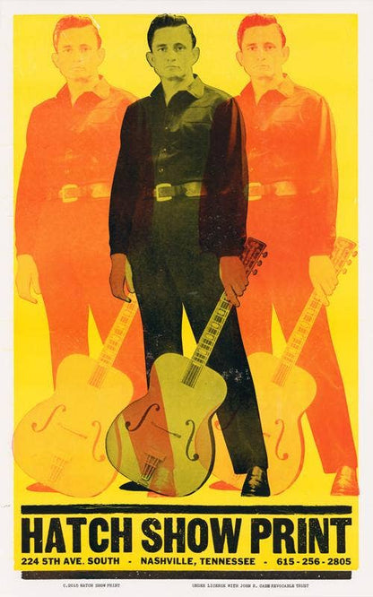 Triple Johnny Cash Poster
