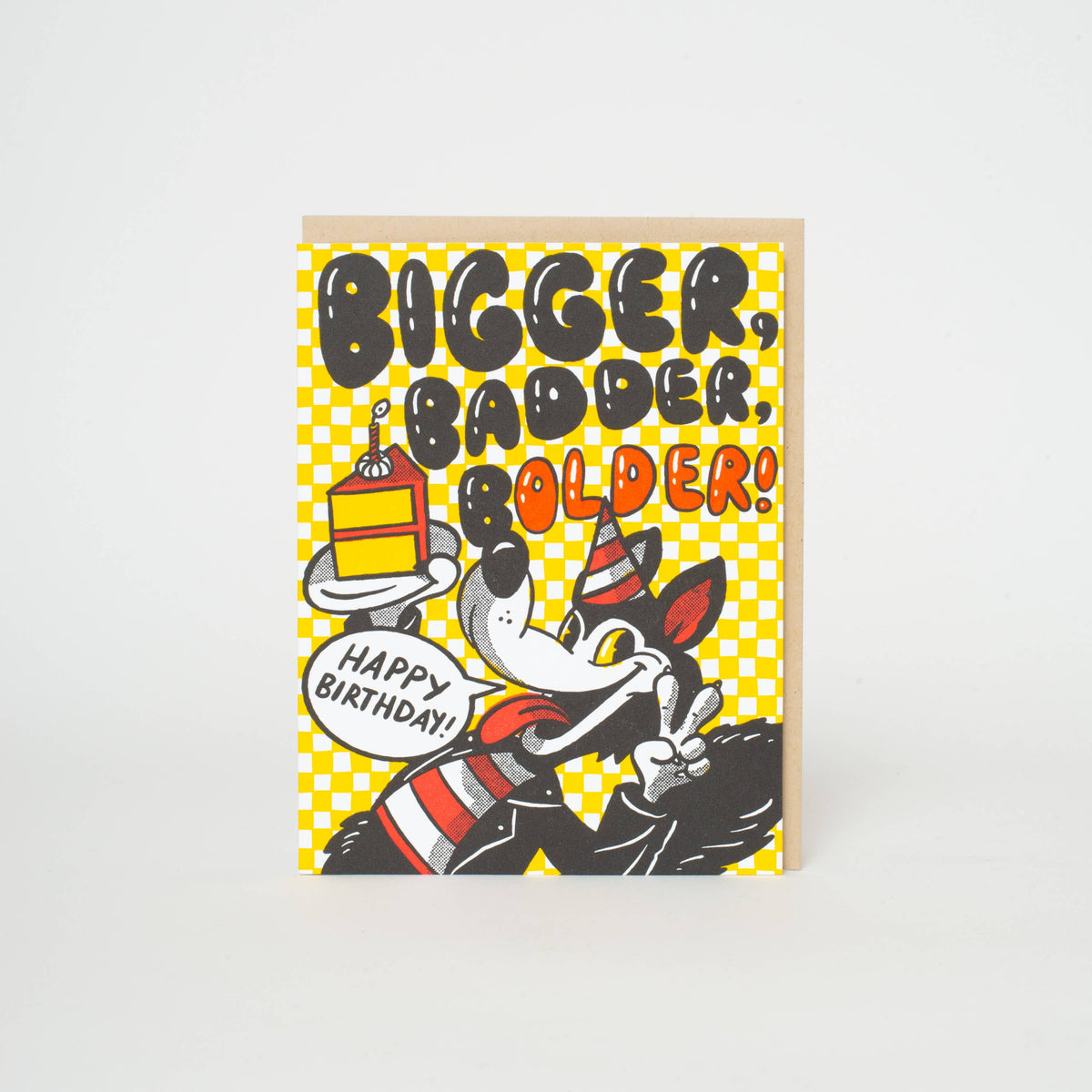 Bad Wolf Birthday Letterpress Greeting Card b\