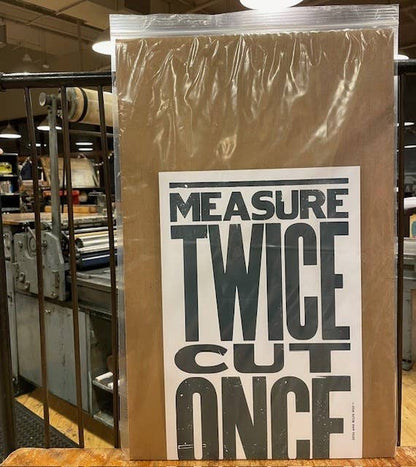 Measure Twice Cut Once Poster