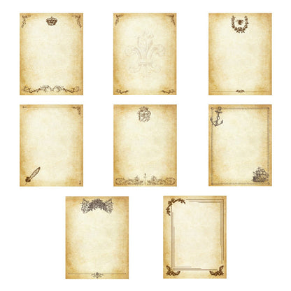 Nostalgic Impressions Vintage Parchment Stationery Gift Set, 20 Sheets and 10 Envelopes, Personalization Available