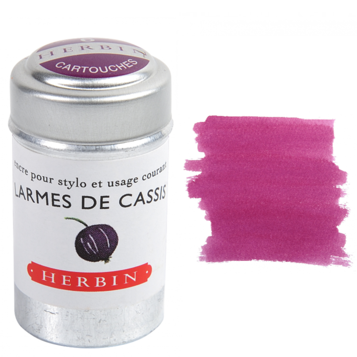 Violette Pensee (Violet) Fountain Pen Ink Cartridges - Tin of 6