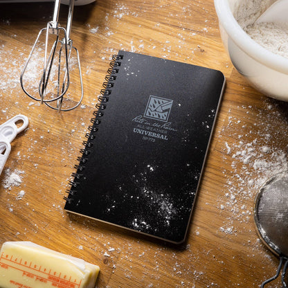 Rite in the Rain 4.625" x 7" Side Spiral Notebook, Black