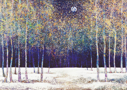 Woodland Evening Deluxe Boxed Holiday Cards, front