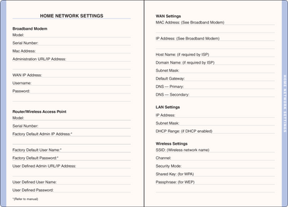 Wildflower Garden Large Internet Address & Password Logbook, detail