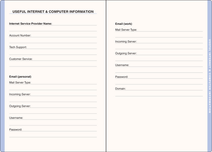 Wildflower Garden Large Internet Address & Password Logbook, detail