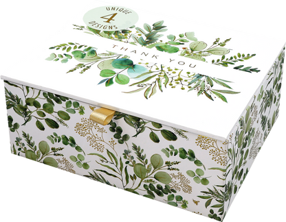 Eucalyptus Premium Thank You Note Cards, detail