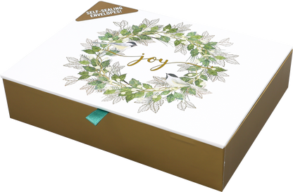 Wreath of Joy Deluxe Boxed Holiday Cards, detail