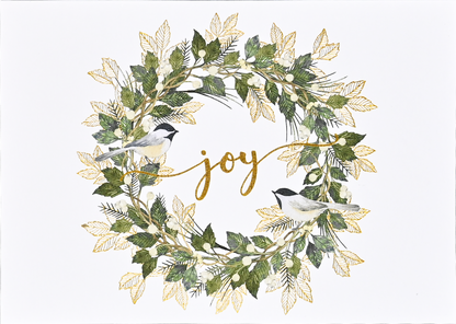 Wreath of Joy Deluxe Boxed Holiday Cards, front