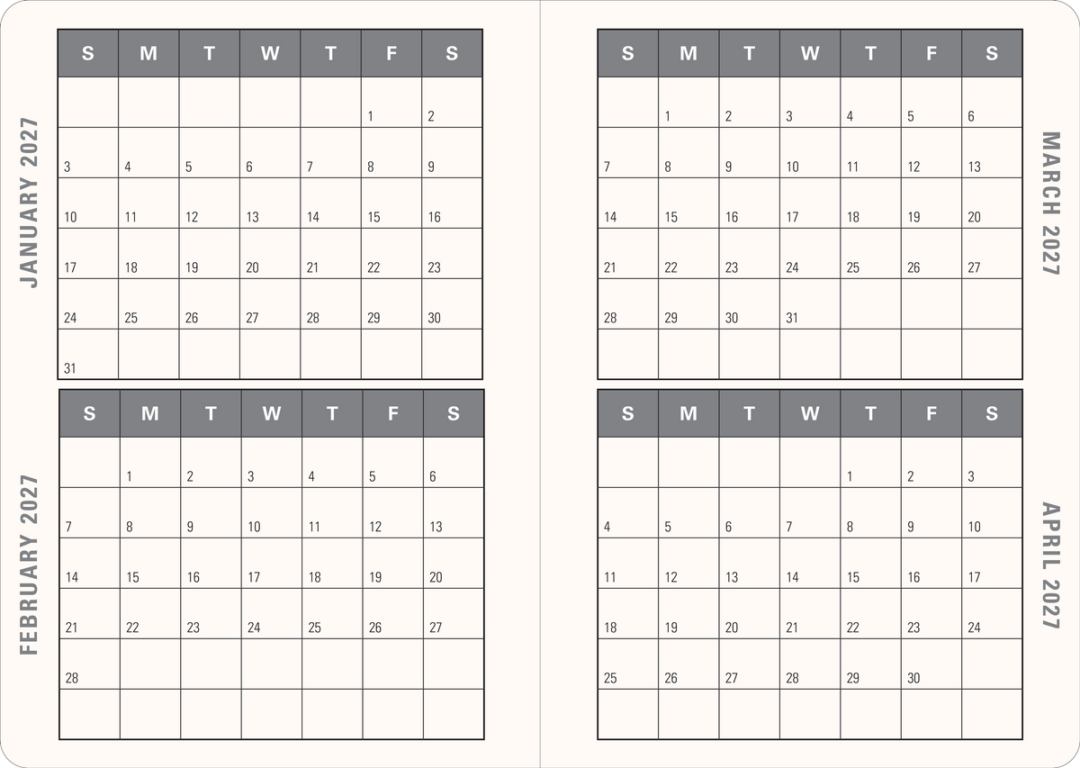 2027 Orange Fairy Weekly Planner, detail