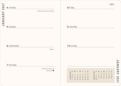 2027 Orange Fairy Weekly Planner, detail