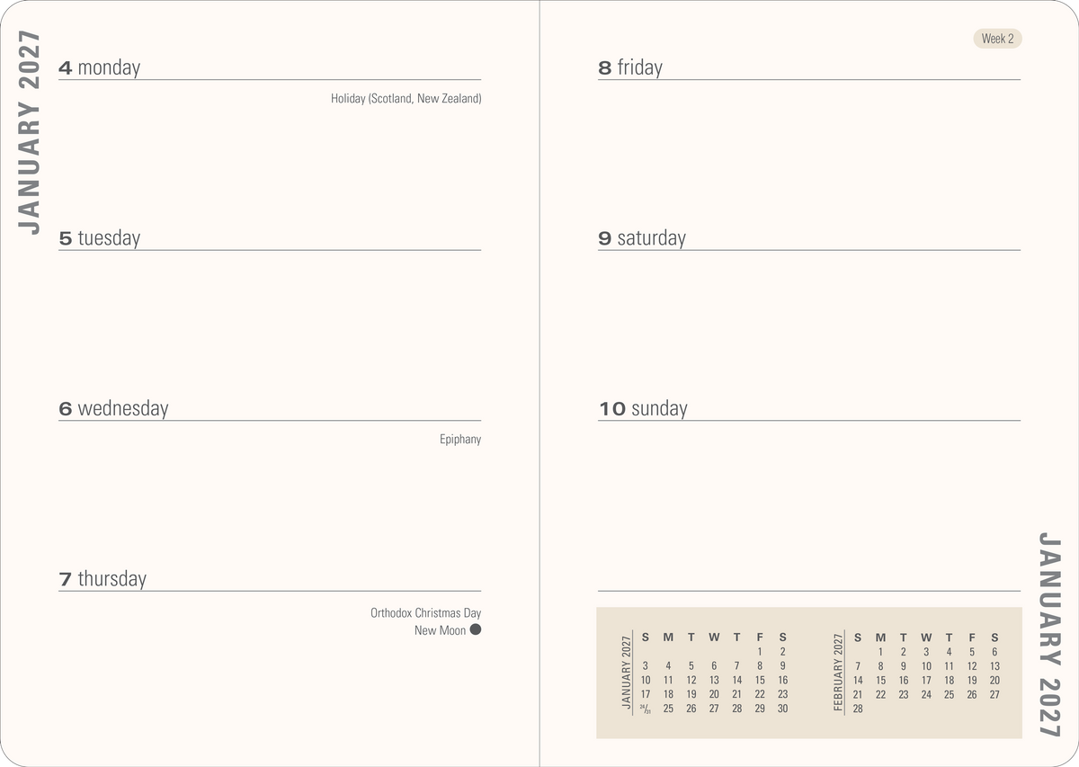 2027 Winnie-the-Pooh Weekly Planner, detail