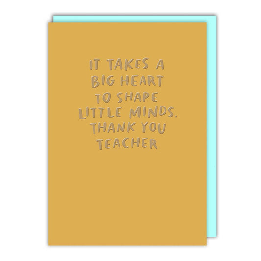 Heart Teacher Thank You Card