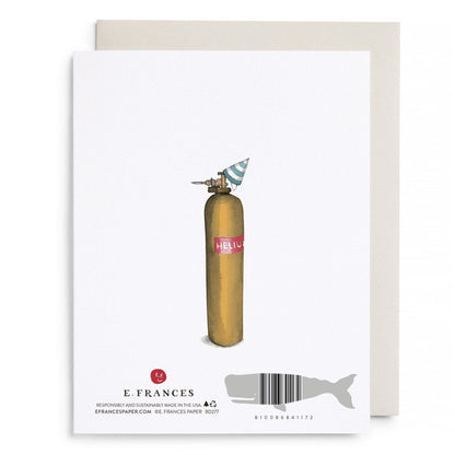 Helium 70 Birthday by E. Frances Paper, back