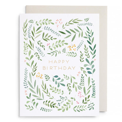 Pretty Leaves Birthday by E. Frances Paper, front