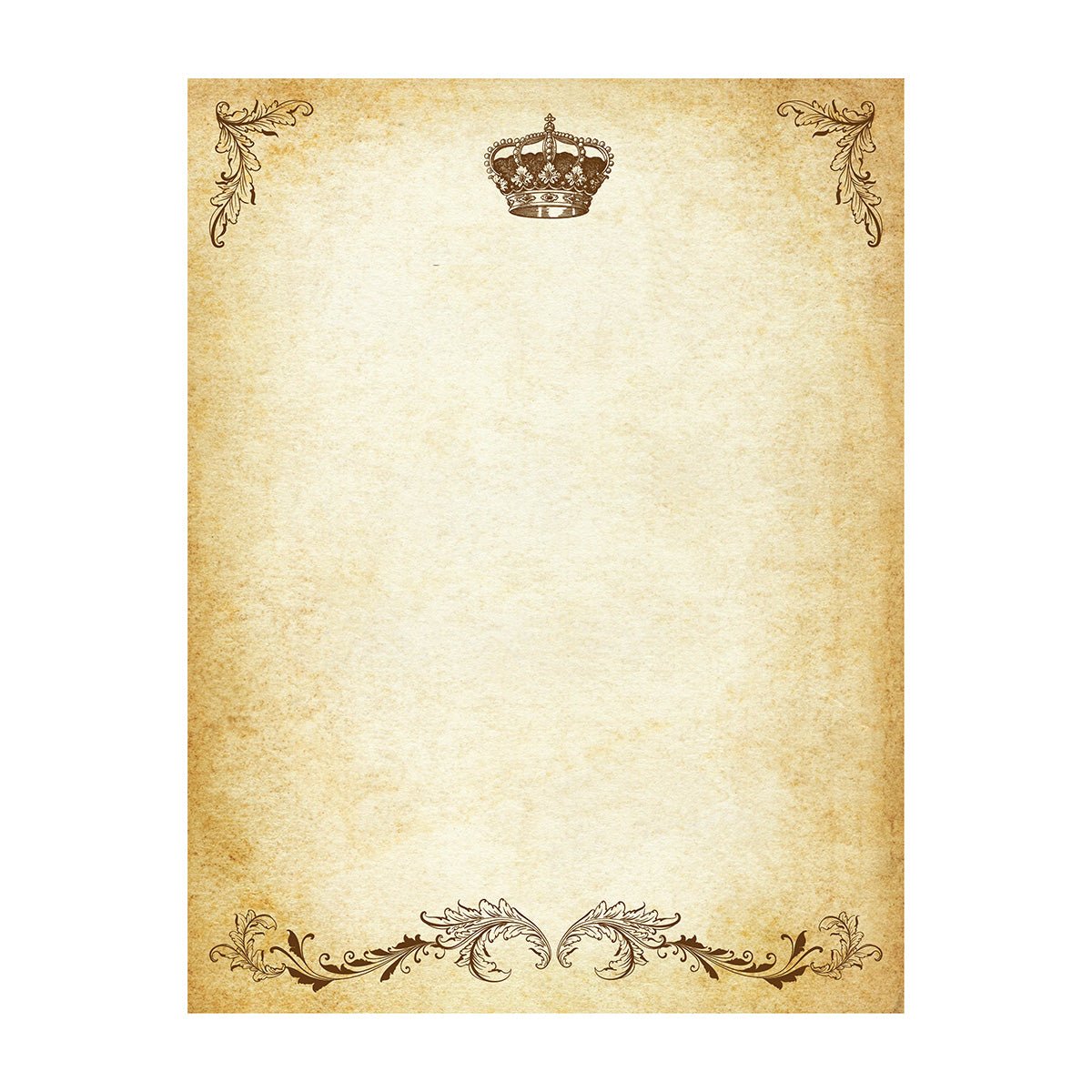 Nostalgic Impressions Vintage Parchment Stationery Gift Set, 20 Sheets and 10 Envelopes, Personalization Available