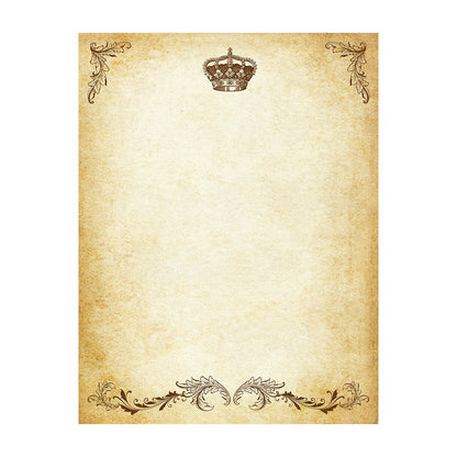 Nostalgic Impressions Vintage Parchment Stationery Gift Set, 20 Sheets and 10 Envelopes, Personalization Available