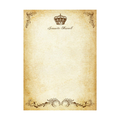 Nostalgic Impressions Vintage Parchment Stationery Gift Set, 20 Sheets and 10 Envelopes, Personalization Available