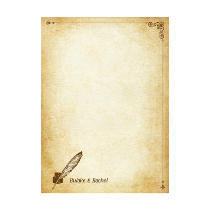 Nostalgic Impressions Vintage Parchment Stationery Gift Set, 20 Sheets and 10 Envelopes, Personalization Available