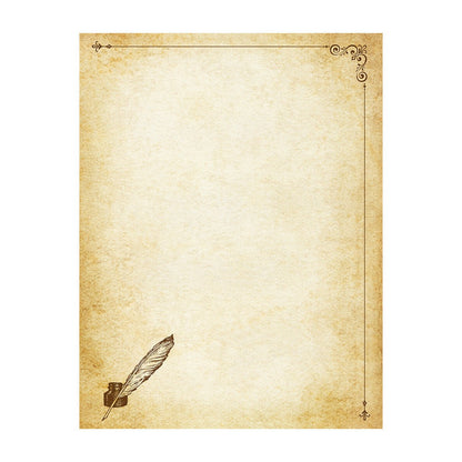 Nostalgic Impressions Vintage Parchment Stationery Gift Set, 20 Sheets and 10 Envelopes, Personalization Available