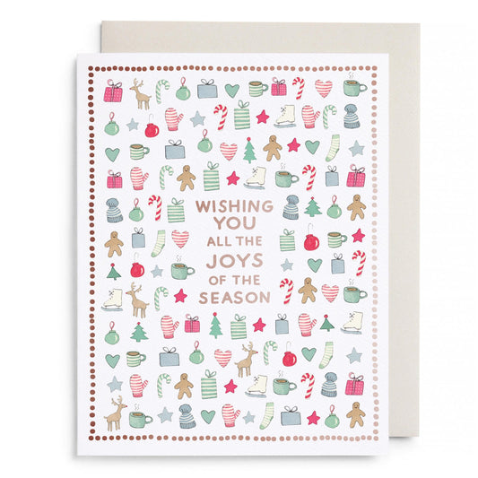 Merry Motif Holiday Card by E. Frances Paper, front