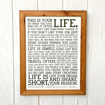 Signed Holstee Manifesto Poster