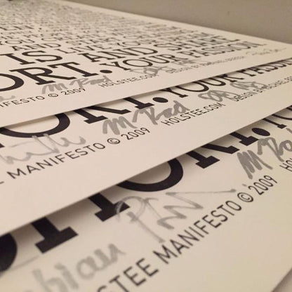 Signed Holstee Manifesto Poster
