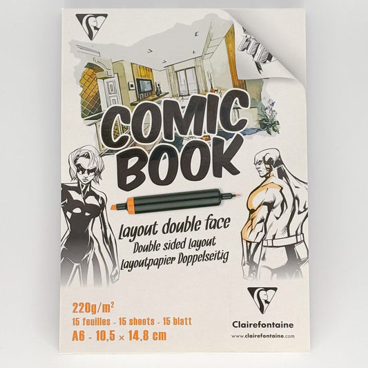 Clairefontaine Comic Book Paper - 220g, A6, 15 Sheets