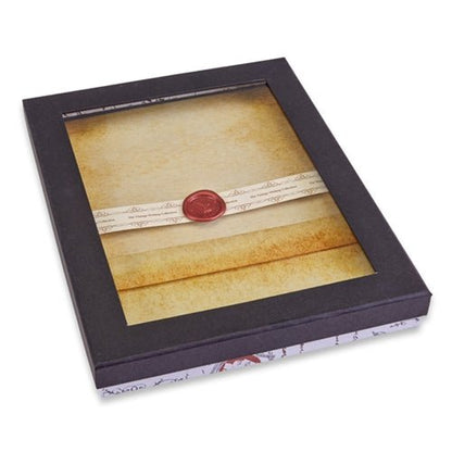 Nostalgic Impressions Vintage Parchment Stationery Gift Set, 20 Sheets and 10 Envelopes, Personalization Available