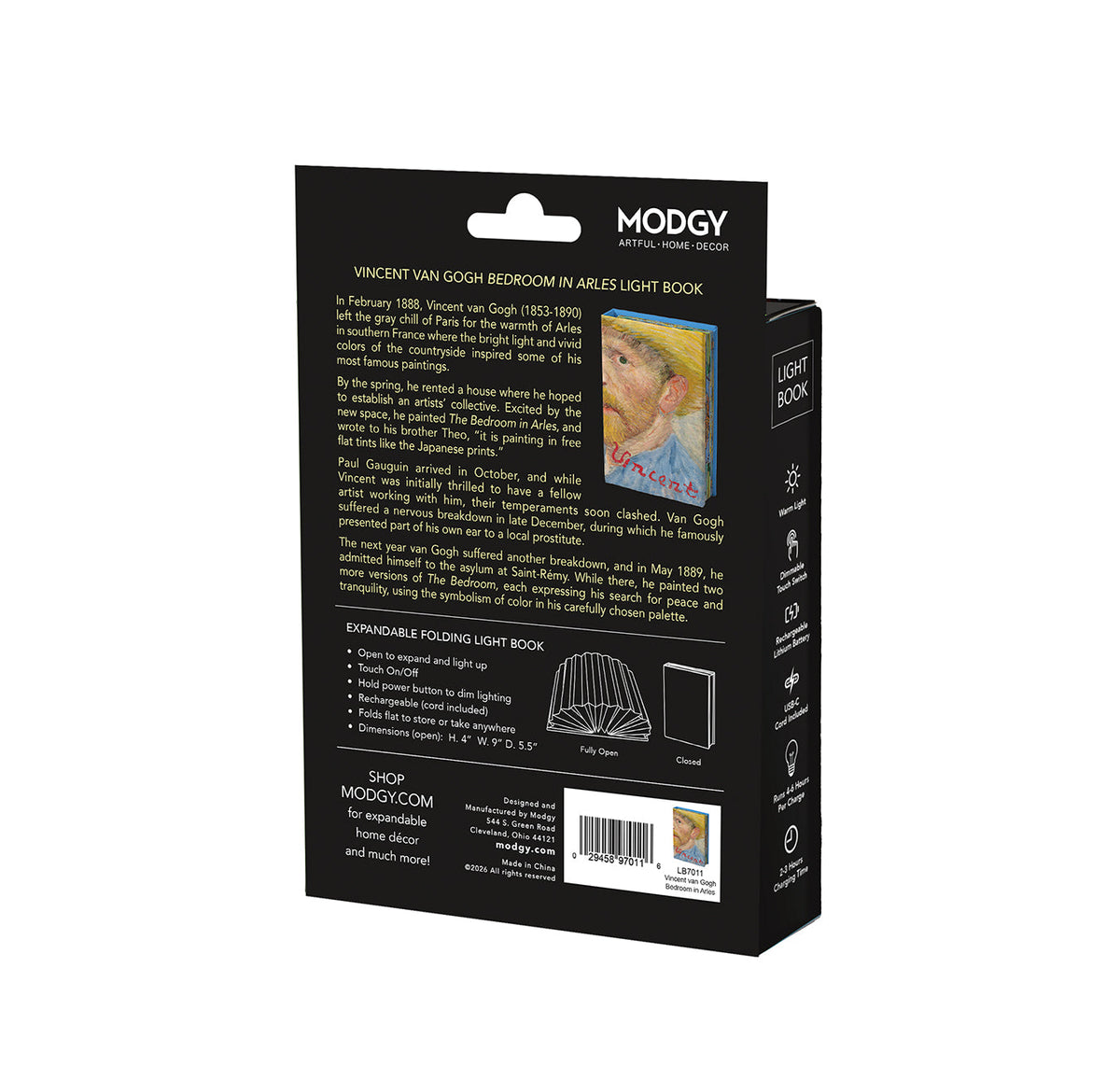 The Bedroom light book package, back
