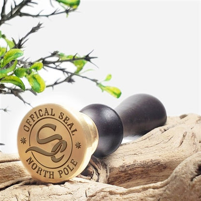 North Pole Seal Wax Seal Stamp with Black Wood Handle #5501CD