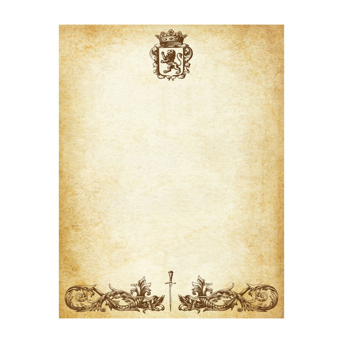 Nostalgic Impressions Vintage Parchment Stationery Gift Set, 20 Sheets and 10 Envelopes, Personalization Available