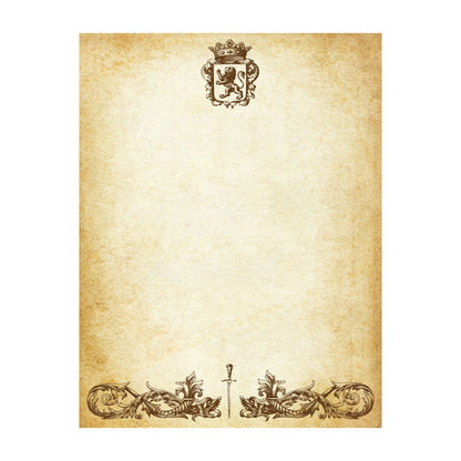 Nostalgic Impressions Vintage Parchment Stationery Gift Set, 20 Sheets and 10 Envelopes, Personalization Available