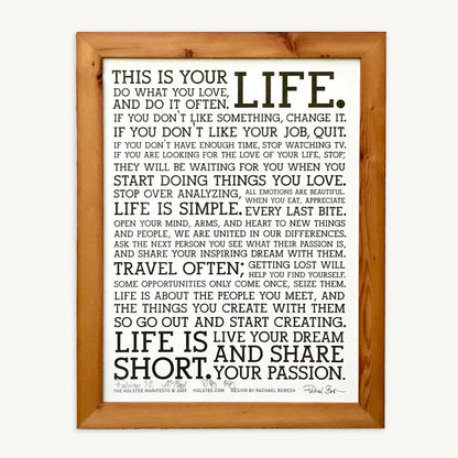 Signed Holstee Manifesto Poster